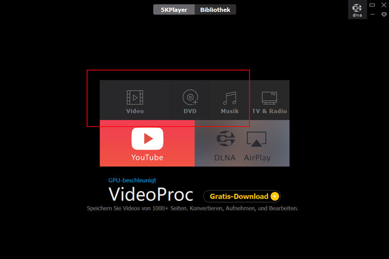 DVD/Video/Musik abspielen