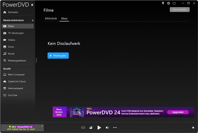 CyberLink PowerDVD Interface