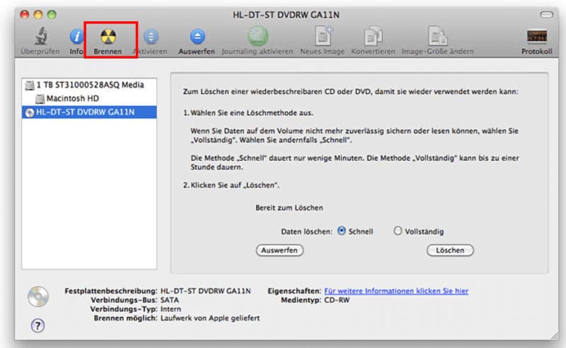 AVI auf DVD brennen unter Mac