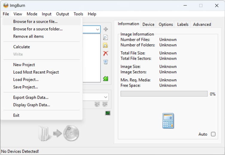 AVI-Dateien in ImgBurn hinzufügen