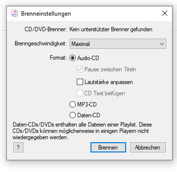 Audio-CD/DVD auf Mac brennen mit Musik-App