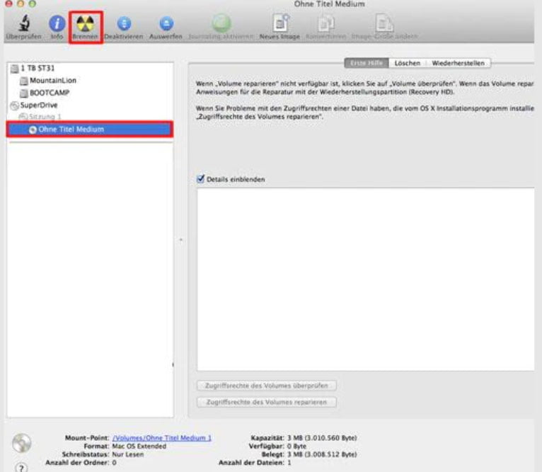 MP4 auf DVD brennen unter Mac