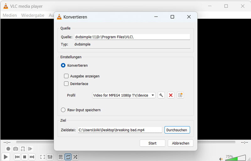 DVD in DivX mit VLC umwandeln