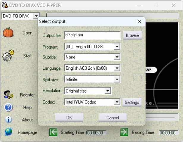 DVD to DivX VCD Ripper