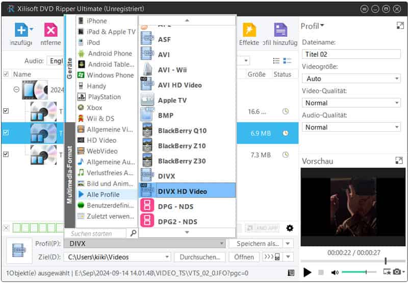 Xilisoft DVD to DivX Converter