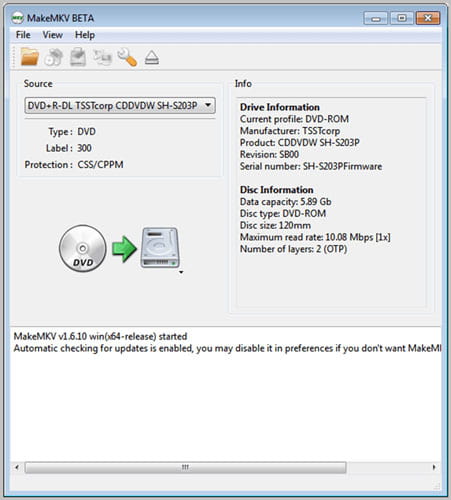 DVD-Disc öffnen