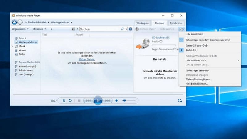 DVD kopieren mit Windows Media Player