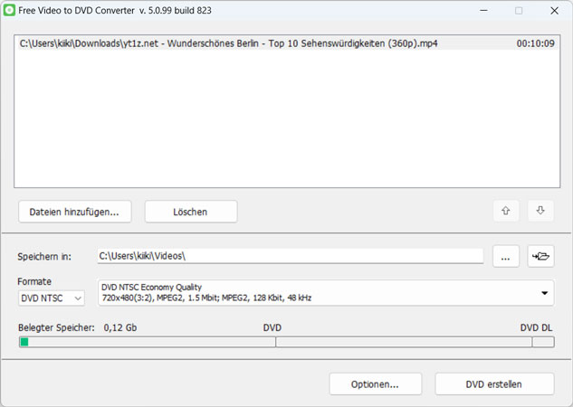 Free Video to DVD Converter von DVDVideoSoft