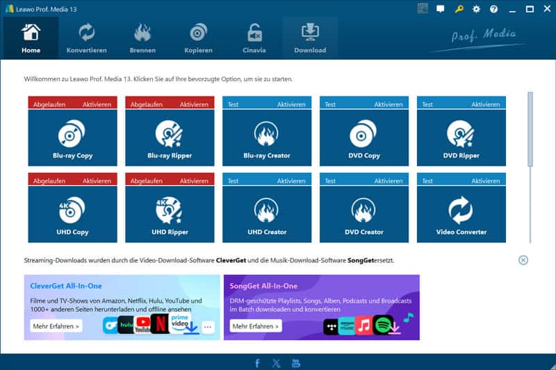 Leawo Blu-ray Ripper Startseite