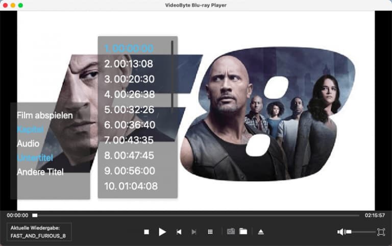 Blu-ray mit VideoByte Blu-ray Player auf Mac abspielen