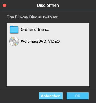 Blu-ray öffnen