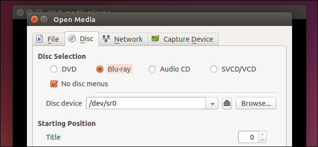 Blu-ray mit VLC auf Linux abspielen