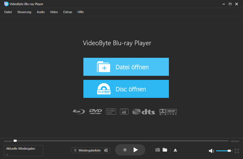 DVD mit VideoByte Blu-ray Player abspielen