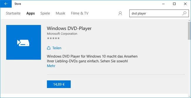 Windows DVD Player