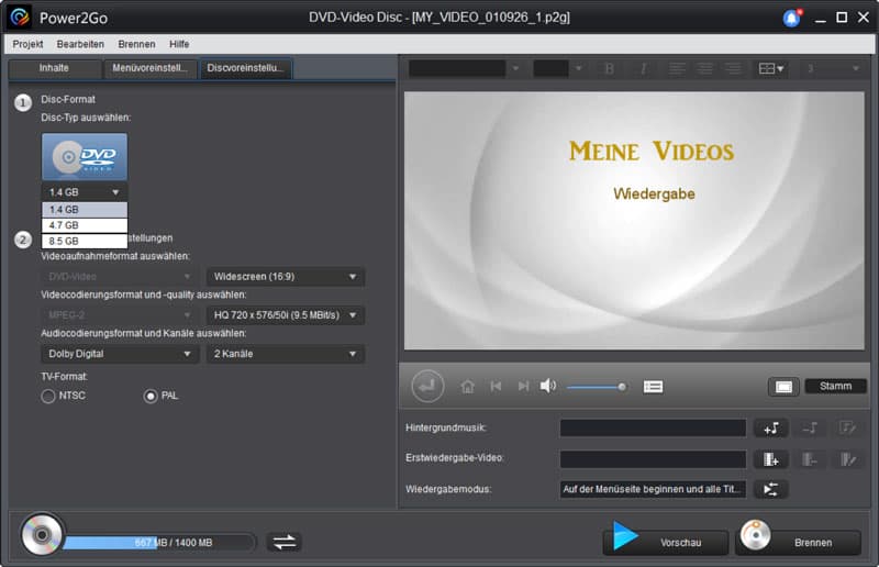 Discvoreinstellungen anpassen