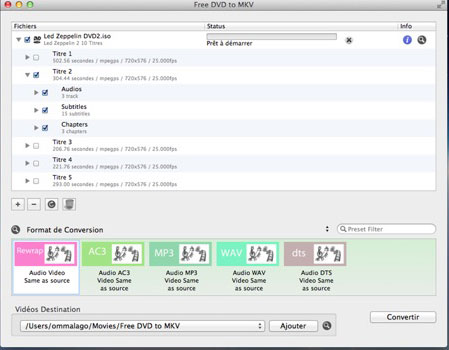 DVD in MKV umwandeln auf Mac