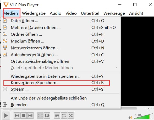Auf Konvertieren/Speichern klicken