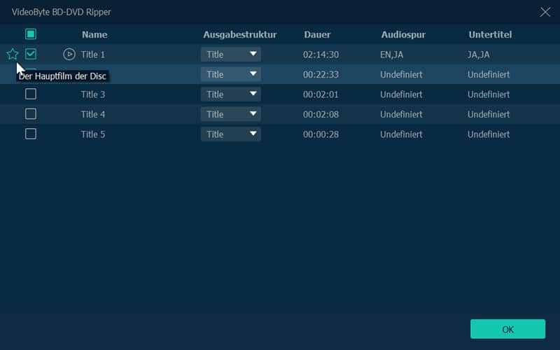 Titel auswählen