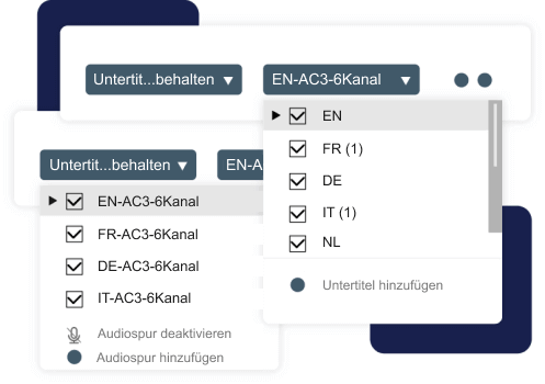 Audiospur/Untertitel hinzufügen